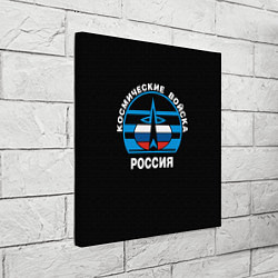 Холст квадратный Космические войска России, цвет: 3D-принт — фото 2