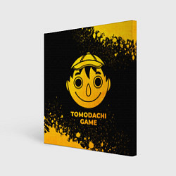 Холст квадратный Tomodachi Game - gold gradient, цвет: 3D-принт