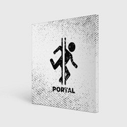 Картина квадратная Portal с потертостями на светлом фоне