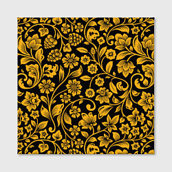 Холст квадратный Золотая хохлома, цвет: 3D-принт — фото 2