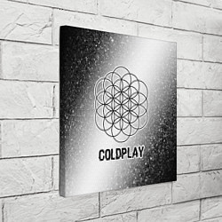 Холст квадратный Coldplay glitch на светлом фоне, цвет: 3D-принт — фото 2