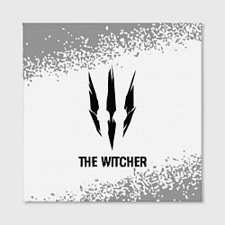 Холст квадратный The Witcher glitch на светлом фоне, цвет: 3D-принт — фото 2