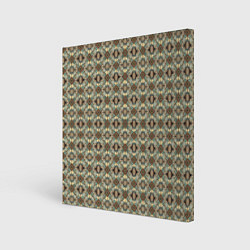 Холст квадратный Золотисто-коричневая симметрия, цвет: 3D-принт