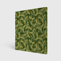 Холст квадратный Лоси - камуфляж, цвет: 3D-принт