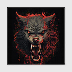Холст квадратный Серый волк, цвет: 3D-принт — фото 2