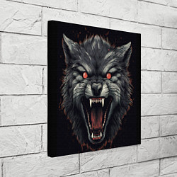 Холст квадратный Серый волк, цвет: 3D-принт — фото 2