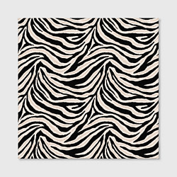 Холст квадратный Полосатая шкура зебры, белого тигра, цвет: 3D-принт — фото 2