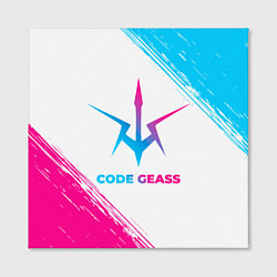 Холст квадратный Code Geass neon gradient style, цвет: 3D-принт — фото 2