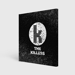 Холст квадратный The Killers с потертостями на темном фоне, цвет: 3D-принт
