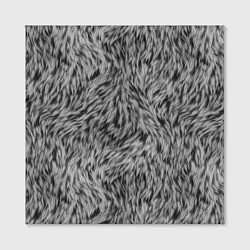 Холст квадратный Густой серый мех, цвет: 3D-принт — фото 2