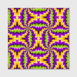 Холст квадратный Красочная иллюзия вращения, цвет: 3D-принт — фото 2
