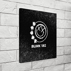 Холст квадратный Blink 182 с потертостями на темном фоне, цвет: 3D-принт — фото 2