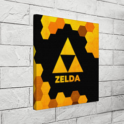 Холст квадратный Zelda - gold gradient, цвет: 3D-принт — фото 2