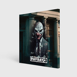 Холст квадратный Payday 3 mask, цвет: 3D-принт