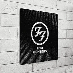 Холст квадратный Foo Fighters с потертостями на темном фоне, цвет: 3D-принт — фото 2