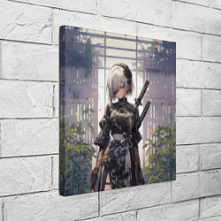 Холст квадратный Nier automata девушка с мечами, цвет: 3D-принт — фото 2