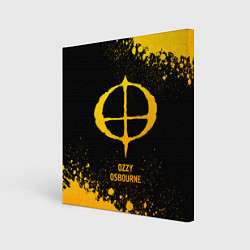 Холст квадратный Ozzy Osbourne - gold gradient, цвет: 3D-принт