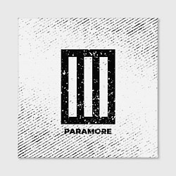 Холст квадратный Paramore с потертостями на светлом фоне, цвет: 3D-принт — фото 2