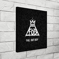 Холст квадратный Fall Out Boy glitch на темном фоне, цвет: 3D-принт — фото 2