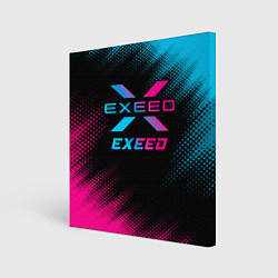 Холст квадратный Exeed - neon gradient, цвет: 3D-принт