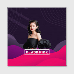 Холст квадратный Дженни блэк пинк, цвет: 3D-принт — фото 2