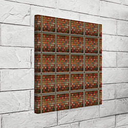 Холст квадратный Разноцветные мозаичные кубы, цвет: 3D-принт — фото 2