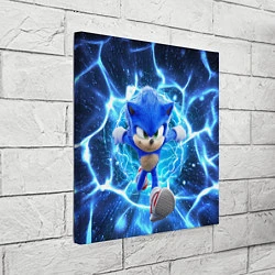 Холст квадратный Sonic electric waves, цвет: 3D-принт — фото 2
