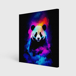 Холст квадратный Панда и краски, цвет: 3D-принт