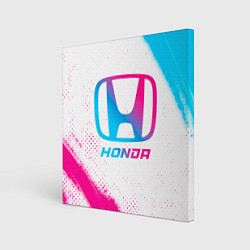 Холст квадратный Honda neon gradient style, цвет: 3D-принт