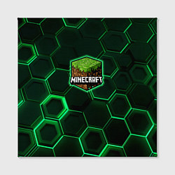 Холст квадратный Minecraft Logo Плиты, цвет: 3D-принт — фото 2