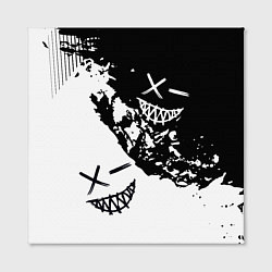 Холст квадратный Smile - black and white, цвет: 3D-принт — фото 2
