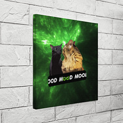 Холст квадратный Mood - коты из ТикТок, цвет: 3D-принт — фото 2