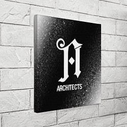 Холст квадратный Architects glitch на темном фоне, цвет: 3D-принт — фото 2