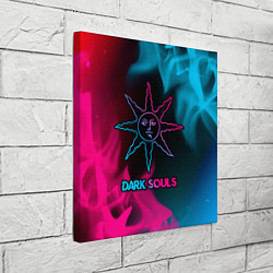 Холст квадратный Dark Souls - neon gradient, цвет: 3D-принт — фото 2