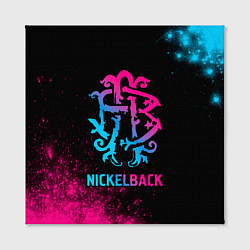 Холст квадратный Nickelback - neon gradient, цвет: 3D-принт — фото 2