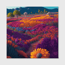 Холст квадратный Цветочный луг, цвет: 3D-принт — фото 2