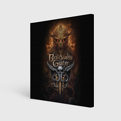 Холст квадратный Baldurs Gate 3 demon, цвет: 3D-принт