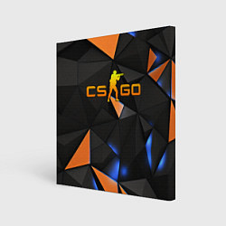 Холст квадратный CSGO orange style, цвет: 3D-принт