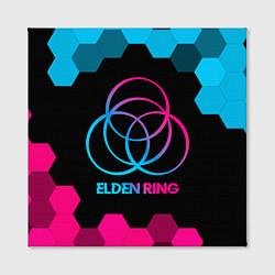 Холст квадратный Elden Ring - neon gradient, цвет: 3D-принт — фото 2
