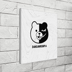 Холст квадратный Danganronpa glitch на светлом фоне, цвет: 3D-принт — фото 2