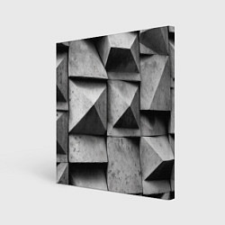 Холст квадратный Каменная оптическая иллюзия, цвет: 3D-принт