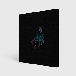 Холст квадратный Знак зодиака скорпион - космос, цвет: 3D-принт