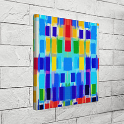 Холст квадратный Colorful strips - pop art - vogue, цвет: 3D-принт — фото 2