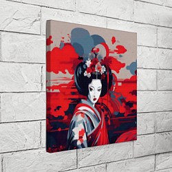 Холст квадратный Geisha vector style, цвет: 3D-принт — фото 2