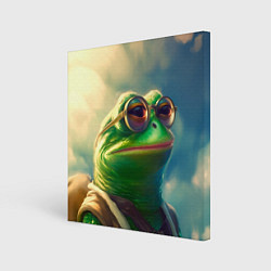 Холст квадратный Лягушка Пепе, цвет: 3D-принт