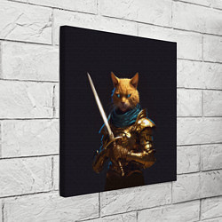 Холст квадратный Рыцарский кот, цвет: 3D-принт — фото 2