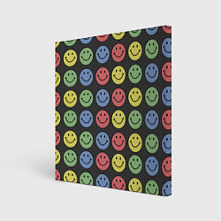 Холст квадратный Smiley, цвет: 3D-принт