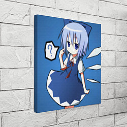Холст квадратный Touhou Project Cirno Baka, цвет: 3D-принт — фото 2