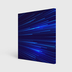 Холст квадратный Яркие неоновые полосы - минимализм, цвет: 3D-принт
