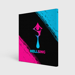 Холст квадратный Hellsing - neon gradient, цвет: 3D-принт